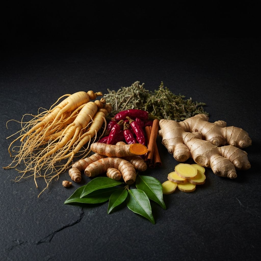 Berbagai rempah dan tanaman herbal tradisional